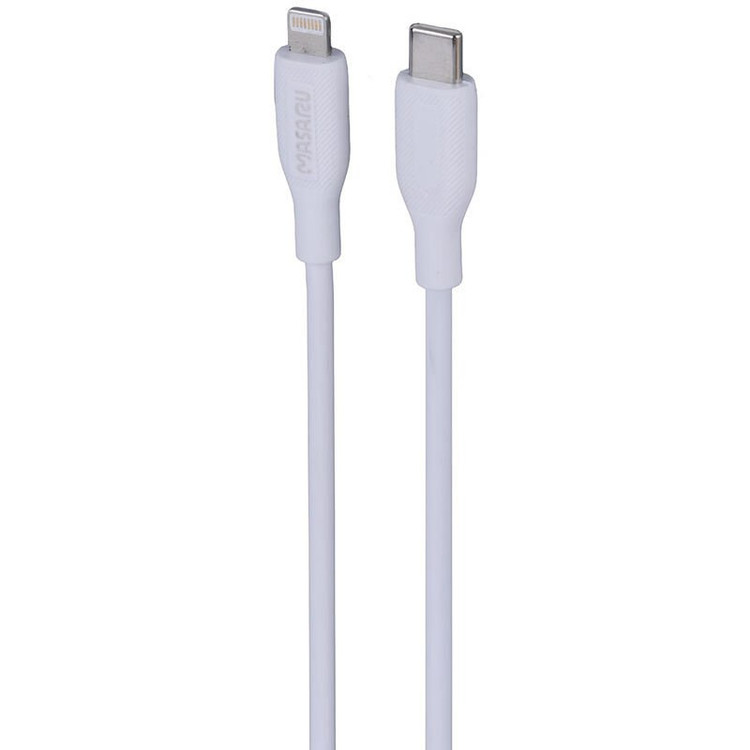 کابل شارژ 1.1 متری فست Masaru Type-C to Lightning مدل M311i - سفید - SMO