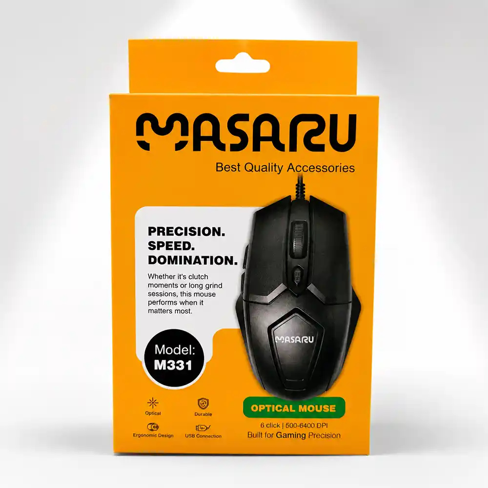 موس سیمی گیمینگ ماسارو مدل M331 از برند MASARU